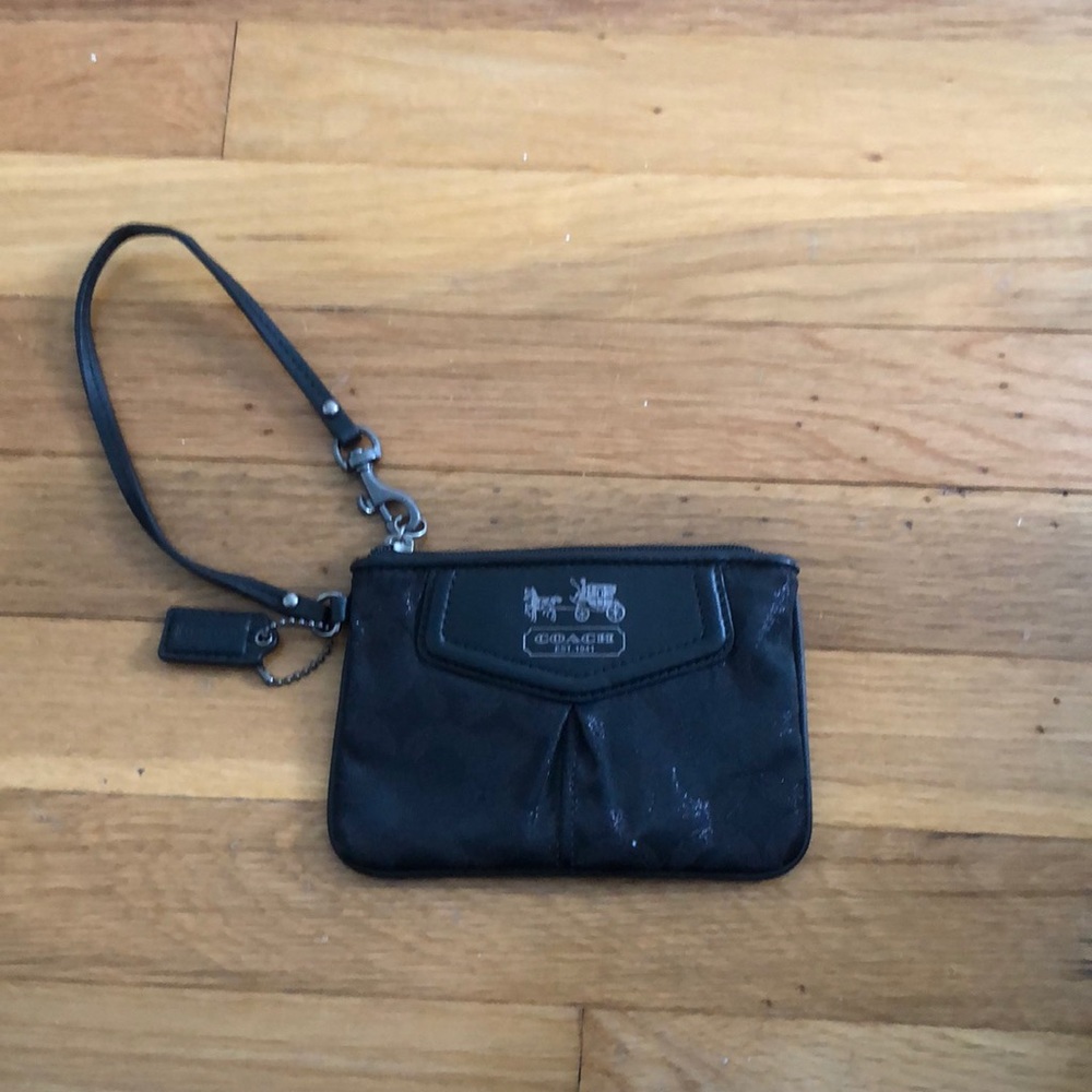 Black coach wristlet